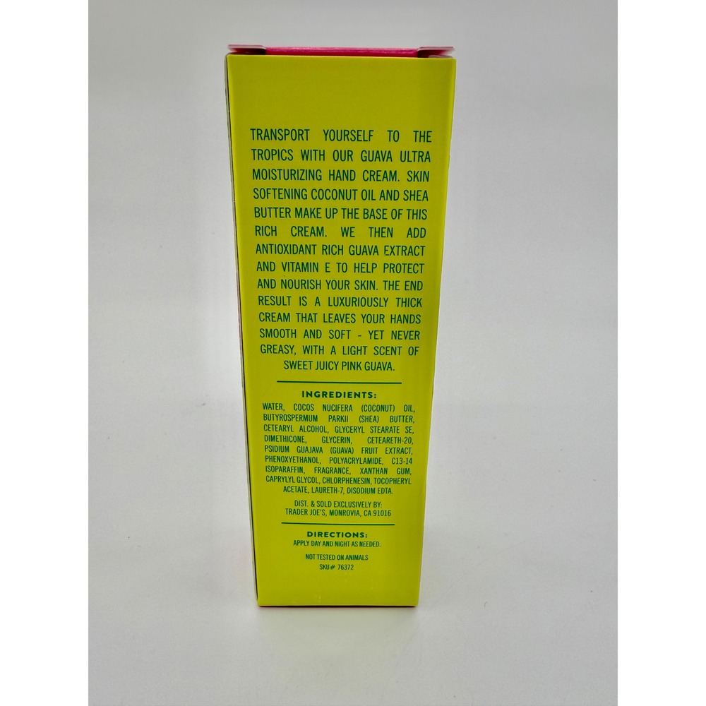 Trader Joes Guava Ultra Moisturizing Hand Cream 3 oz Lot of 2 Vitamin E Shea - Picture 2 of 2